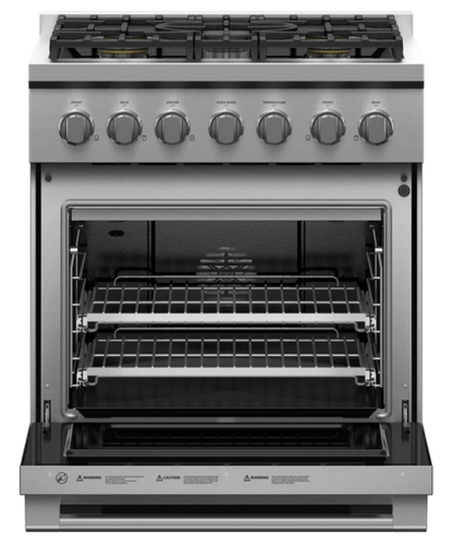 Fisher Paykel 30" Series 7 Professional 5 Burner Gas Range, Natural Gas Stainless Steel - RGV3305N