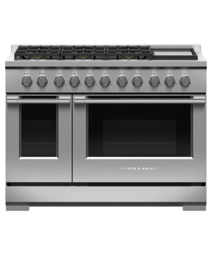 Fisher Paykel 48" Series 7 Professional 6 Burner with Griddle Gas Range, Natural Gas Stainless Steel - RGV3486GDN