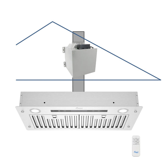 AWOCO RH-IT08-R Ceiling Mount Range Hood Baffle Filters - Split Insert - 1000 CFM & 8" Vent - RH-IT08-R30-COLD