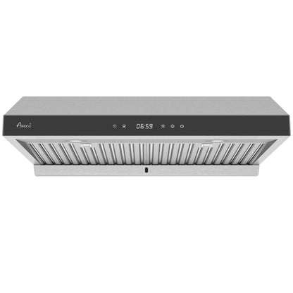 AWOCO  RH-R06-G Under Cabinet Range Hood - Tempered Glass Panel - 900 CFM - RH-R06-G30