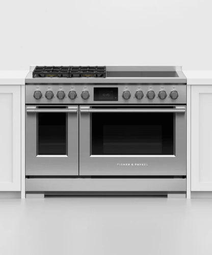 Fisher Paykel Dual Fuel Range, 48", 4 Burners, 4 Induction Zones, Self-cleaning, LPG Other - RHV3484L