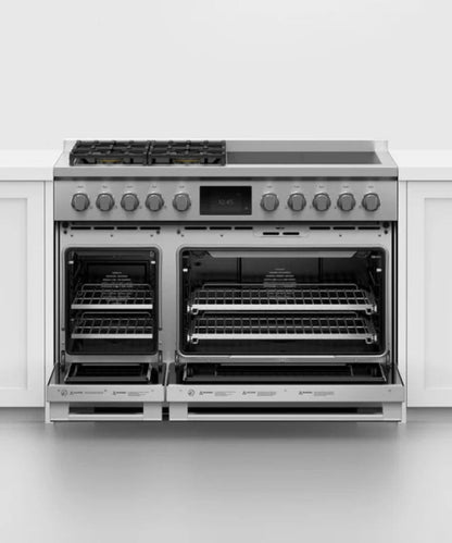 Fisher Paykel 48" Series 11 Professional 4 Burner + 4 Zone Hybrid Self-Cleaning Range, NG Stainless Steel - RHV3484N