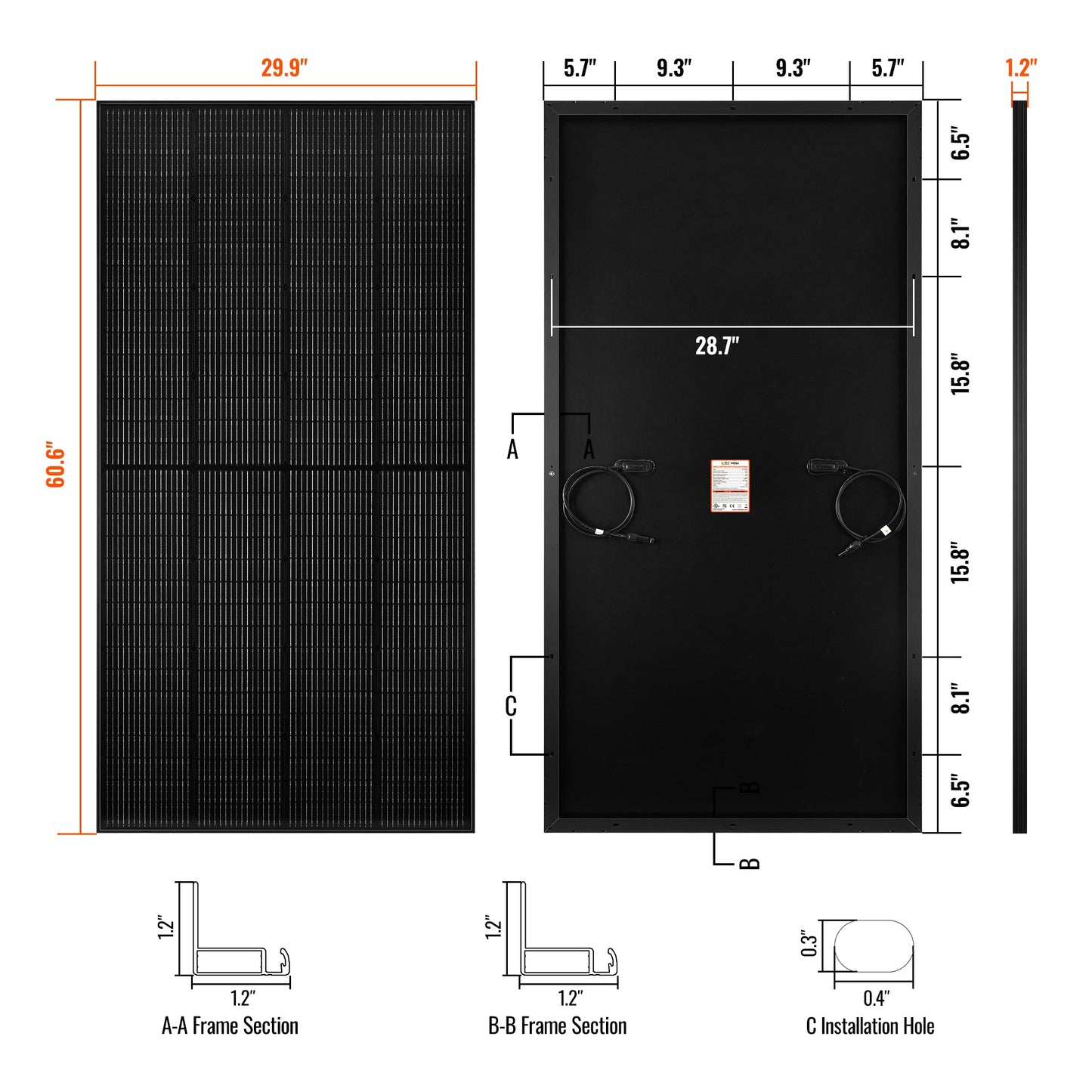 Rich Solar 250 PRO ONYX | 250 Watt 24 Volt Solar Panel | Premium 24V Off-Grid Solar Panel for Campers, Tiny Homes, Cabins &nbsp;- Rich Solar 4 | 24V 100Ah LiFePO4 Battery - RS-B241S