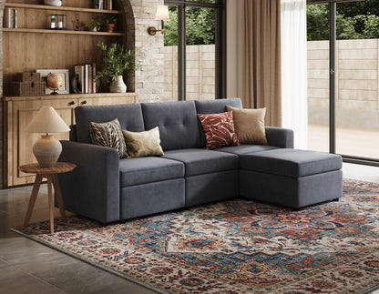 LINSY HOME RUBIK III 3 Seats with Ottoman - US-LH-SPF-Sofa-S800-F11-31-0-00