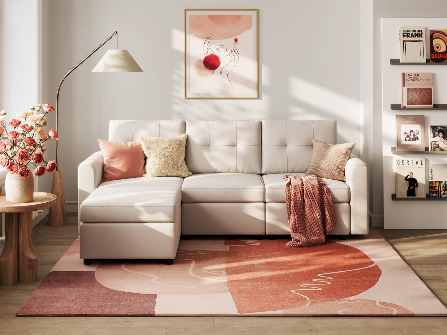 LINSY HOME RUBIK III 3 Seats with Ottoman - US-LH-SPF-Sofa-S800-F11-31-0-00