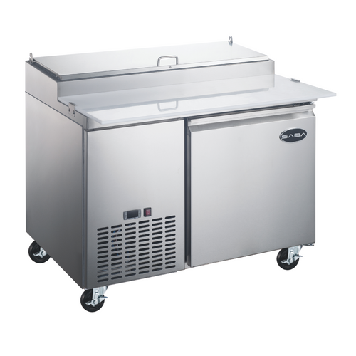 SABA " One Door Commercial Pizza Prep Table with 6 Pans - SPP-49-6 - 49