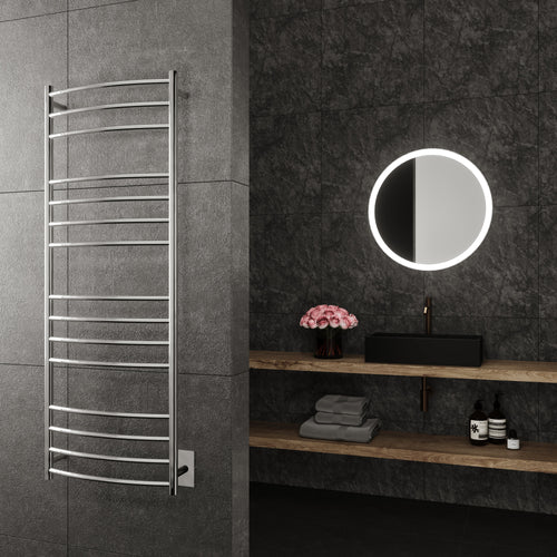 Paris Mirror Selene Wall Mounted Electric Towel Warmer in Chrome - SELECHR15