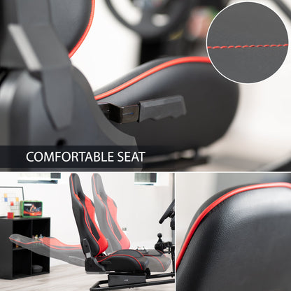 VIVO Racing Simulator Cockpit with TV Mount & Shelf Kit - 32” to 50” Screens - STAND-KIT-RACE1BS