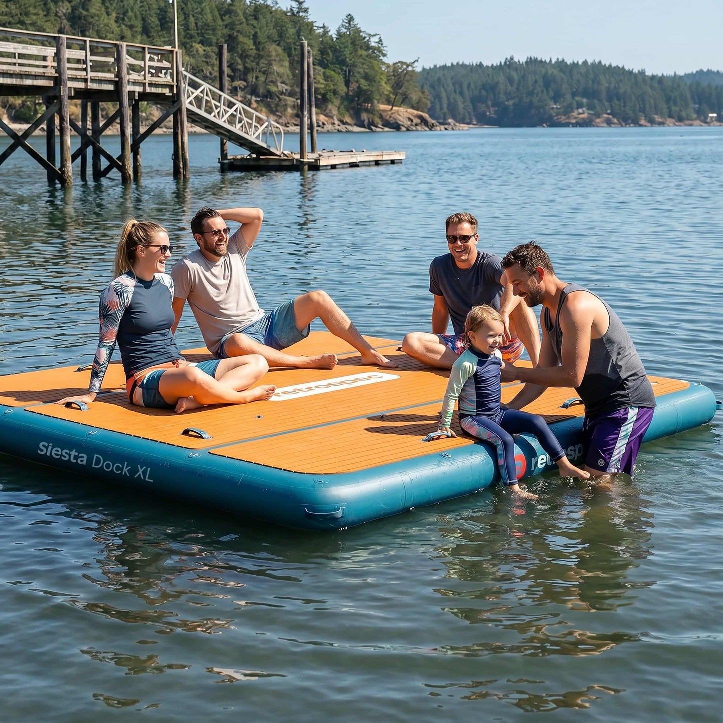 Retrospec Siesta Dock XL Inflatable Platform 10' - 6304