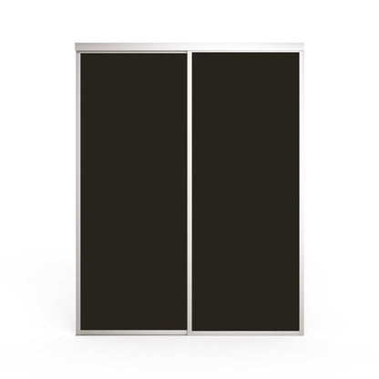 Doors22 108x80 Glass Sliding Room Divider Smoked Clear 3 panels - RDB108x80smokedclear