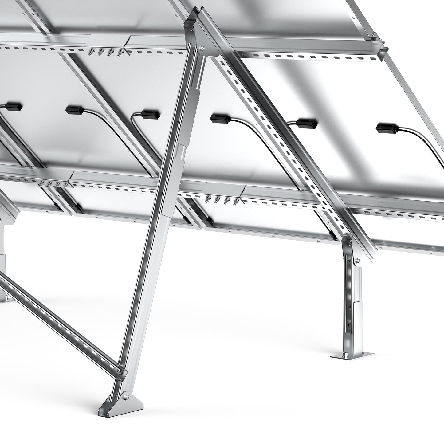 Rich Solar Solar Ground Mount | Fit MEGA 200/MEGA 220/MEGA 250 | Adjustable, Easy-to-Install Brackets for 1-4 Panels - RS-GM02