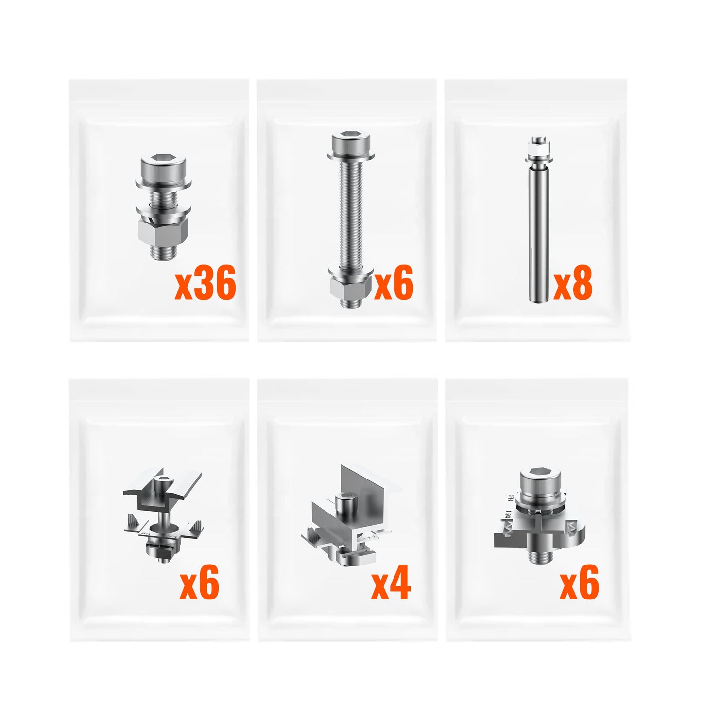 Rich Solar Solar Ground Mount | Fit MEGA 200/MEGA 220/MEGA 250 | Adjustable, Easy-to-Install Brackets for 1-4 Panels - RS-GM02