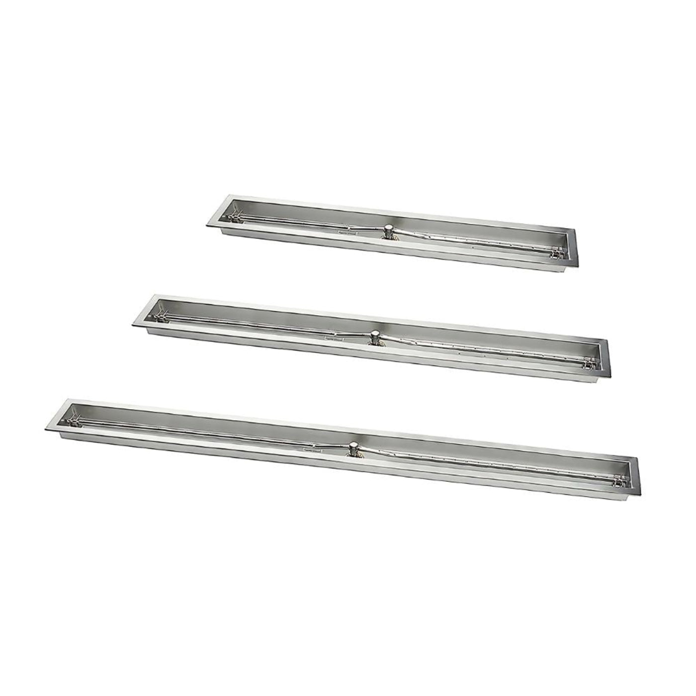 48" Stainless Steel Trough Burner with pan - 48SSTRGH