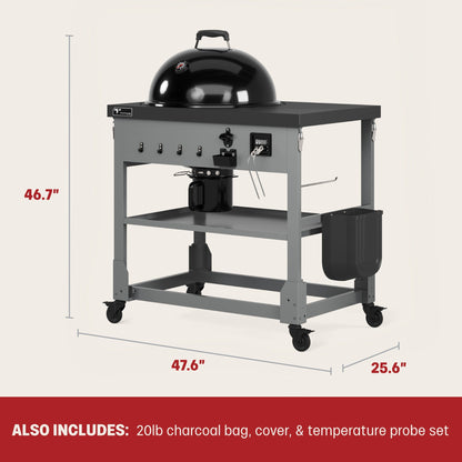 TYTUS Anaheim Charcoal Kettle with Cart - TDT-KC2-0101
