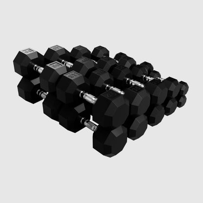 VTX SD-R 8-Sided Rubber Encased Hex Dumbbell