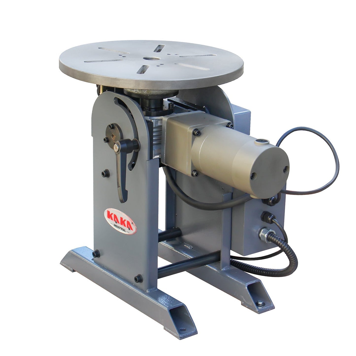 KAKA INDUSTRIAL Welding Positioner 485 lbs Tilt angle 0-135º Rotation motor 125W Rotation speed 0-6 RPM Stepless Speed Control Welder Positioning Machine with Digital Display 110V-60HZ-1PH,WP-220B