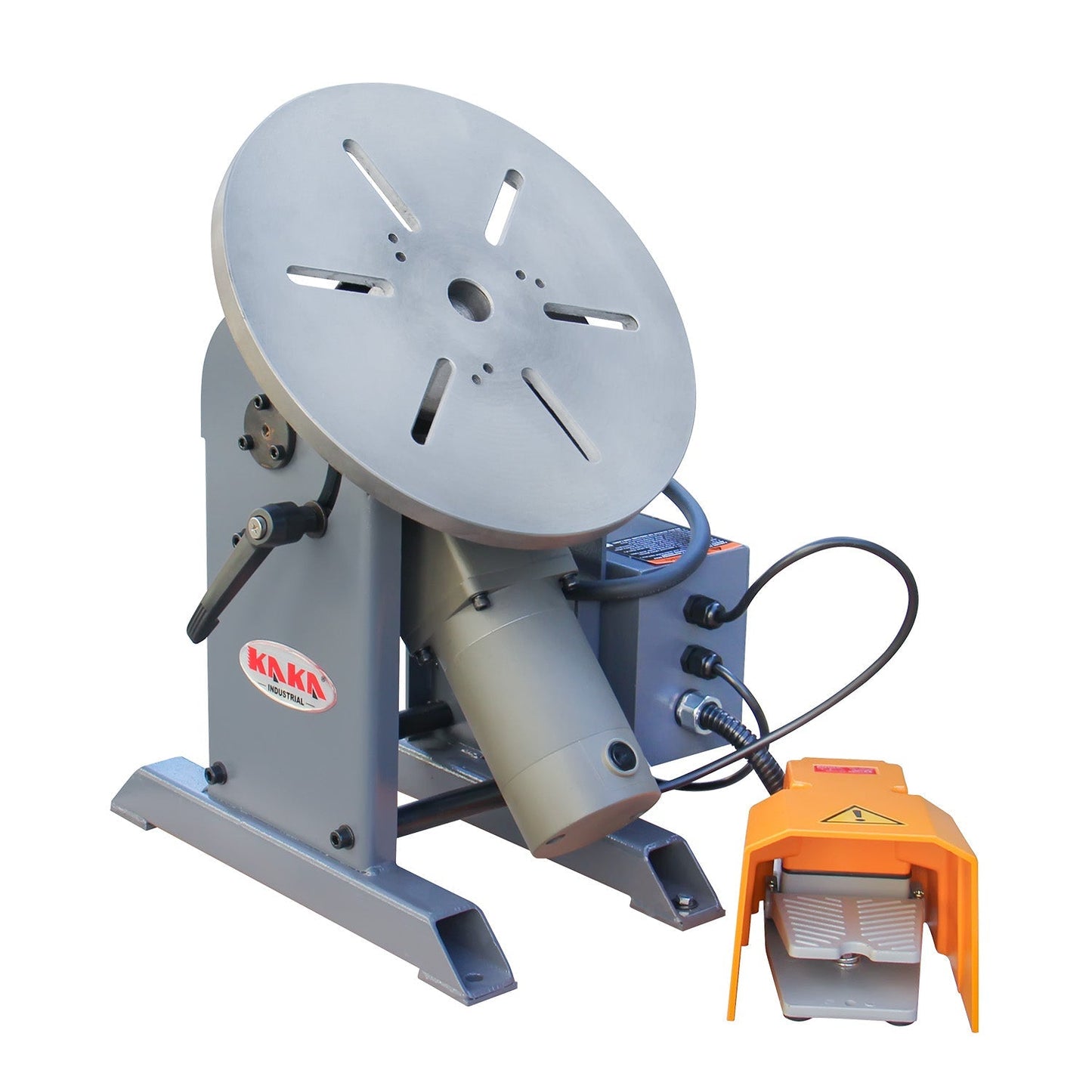 KAKA INDUSTRIAL Welding Positioner 485 lbs Tilt angle 0-135º Rotation motor 125W Rotation speed 0-6 RPM Stepless Speed Control Welder Positioning Machine with Digital Display 110V-60HZ-1PH,WP-220B