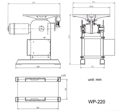 KAKA INDUSTRIAL Welding Positioner 485 lbs Tilt angle 0-135º Rotation motor 125W Rotation speed 0-6 RPM Stepless Speed Control Welder Positioning Machine with Digital Display 110V-60HZ-1PH,WP-220B