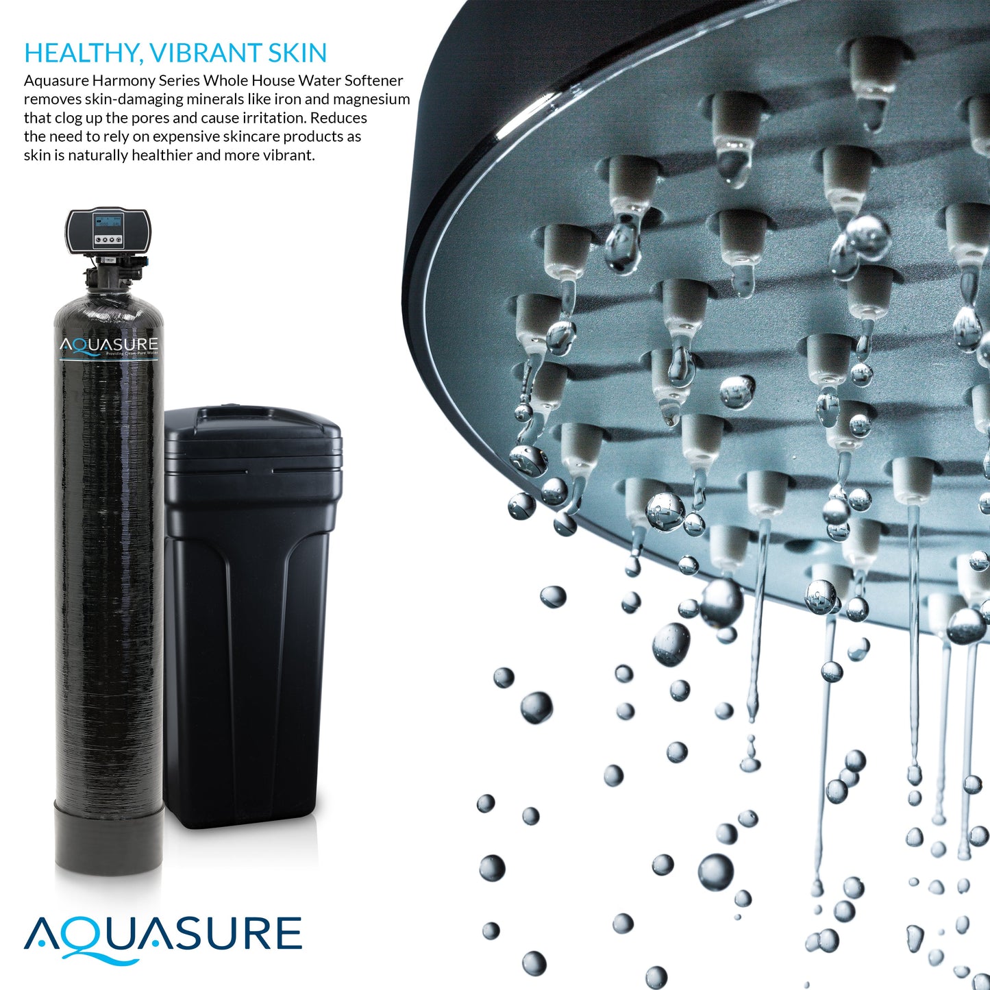 Aquasure Series | 64,000 Grains Water Softener with 12 GPM Quantum UV Purification and 75 GPD Reverse Osmosis RO System - AS-WSUV64RO