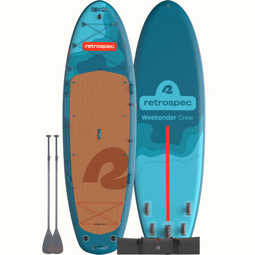 Retrospec Weekender Crew Multi-Person Inflatable Stand Up Paddle Board 12’ - 6626