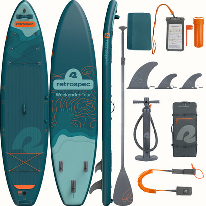 Retrospec Weekender Tour Inflatable Stand Up Paddle Board 11’6’’ - 6624