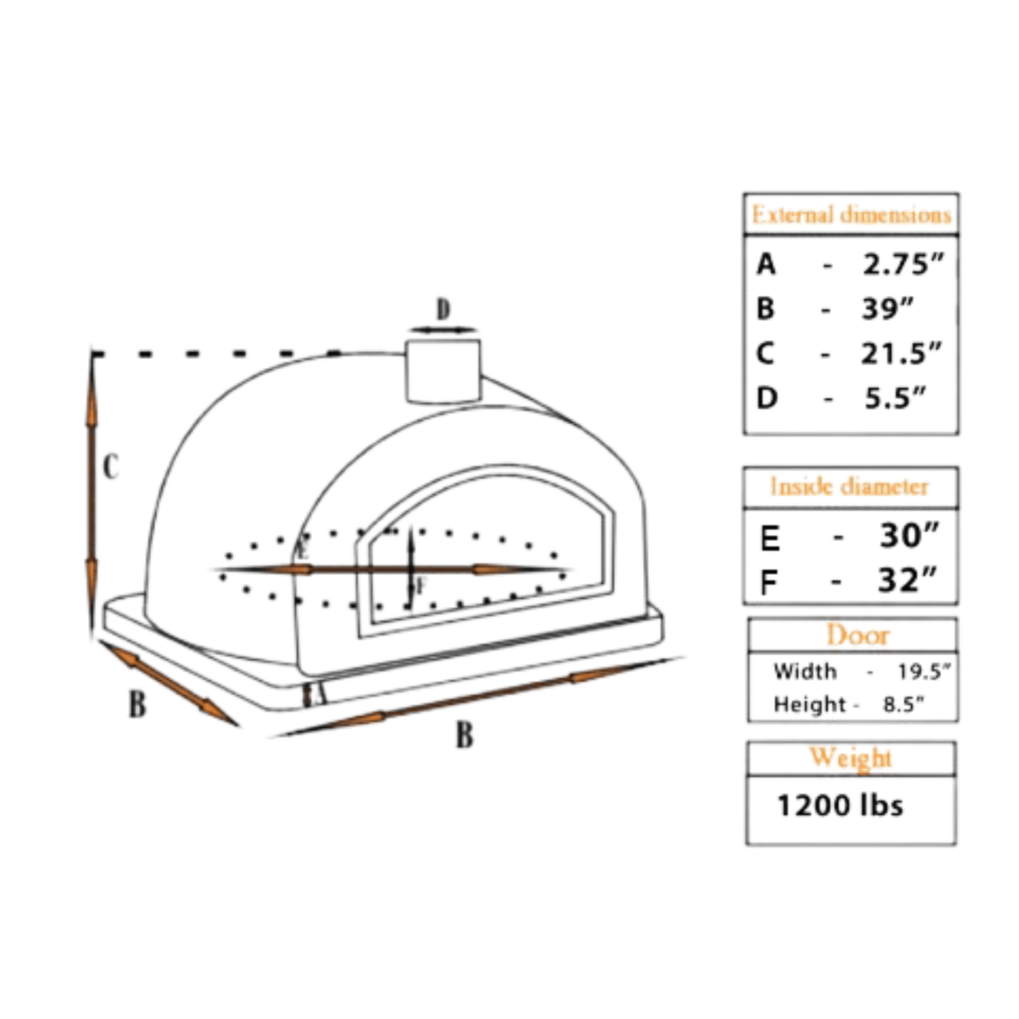 PIZZAIOLI PIZZA OVEN STONE ARCH PREMIUM