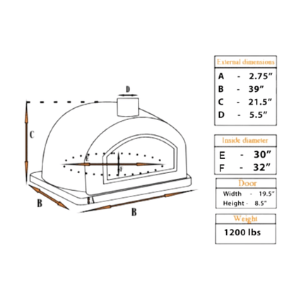 PIZZAIOLI PIZZA OVEN STONE ARCH PREMIUM