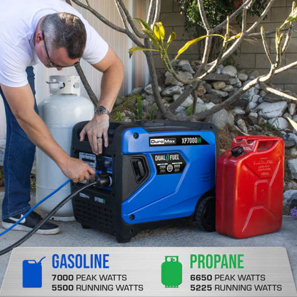 Aurora Generators DuroMax XP7000iHT 7,000 Watt Portable iHT Dual Fuel Inverter Generator w/ CO Alert - PowerGen USA - XP7000iHT