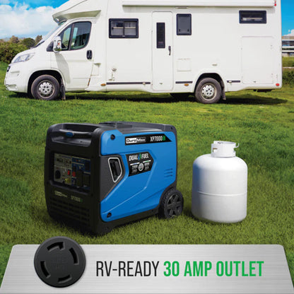 Aurora Generators DuroMax XP7000iHT 7,000 Watt Portable iHT Dual Fuel Inverter Generator w/ CO Alert - PowerGen USA - XP7000iHT