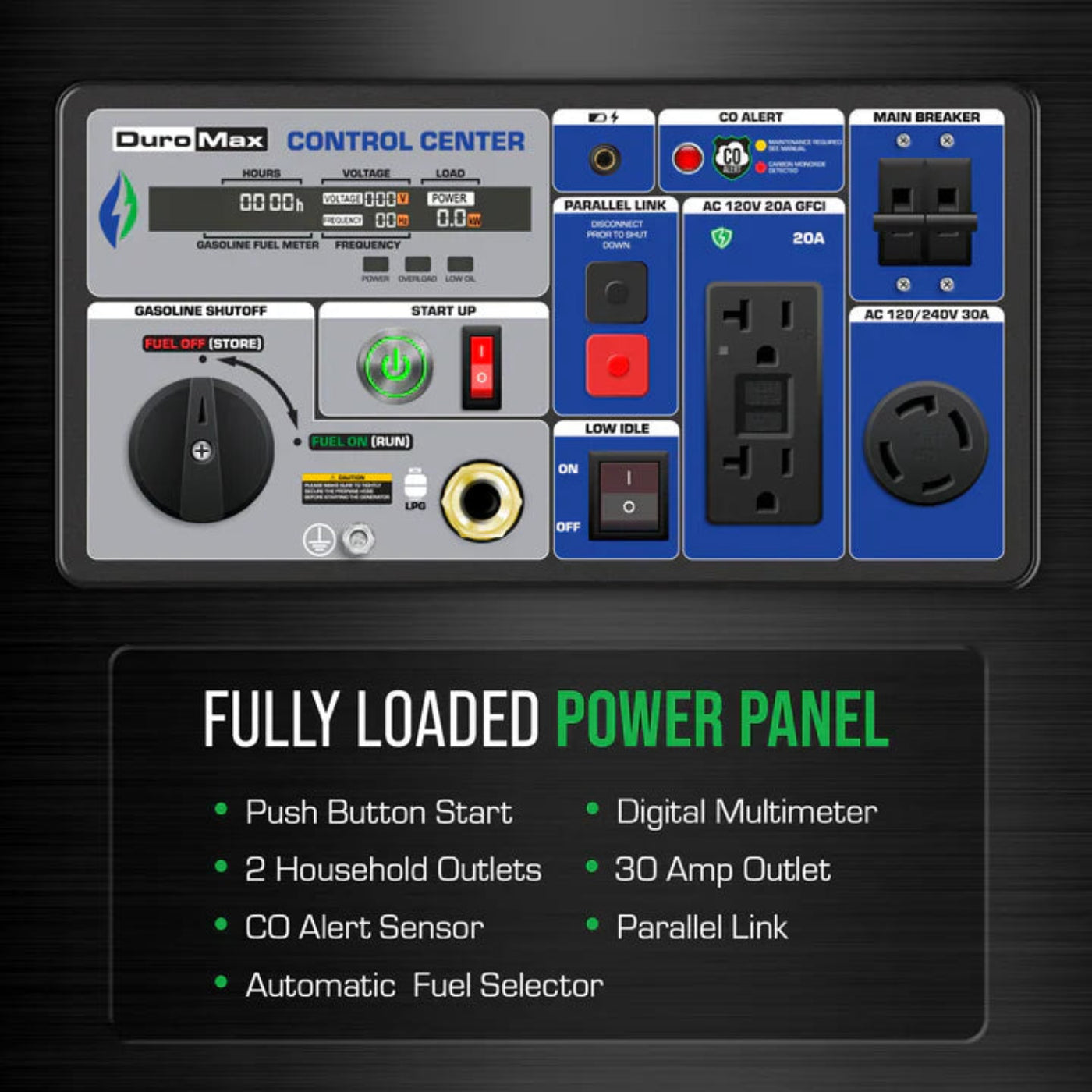 Aurora Generators DuroMax XP7000iHT 7,000 Watt Portable iHT Dual Fuel Inverter Generator w/ CO Alert - PowerGen USA - XP7000iHT