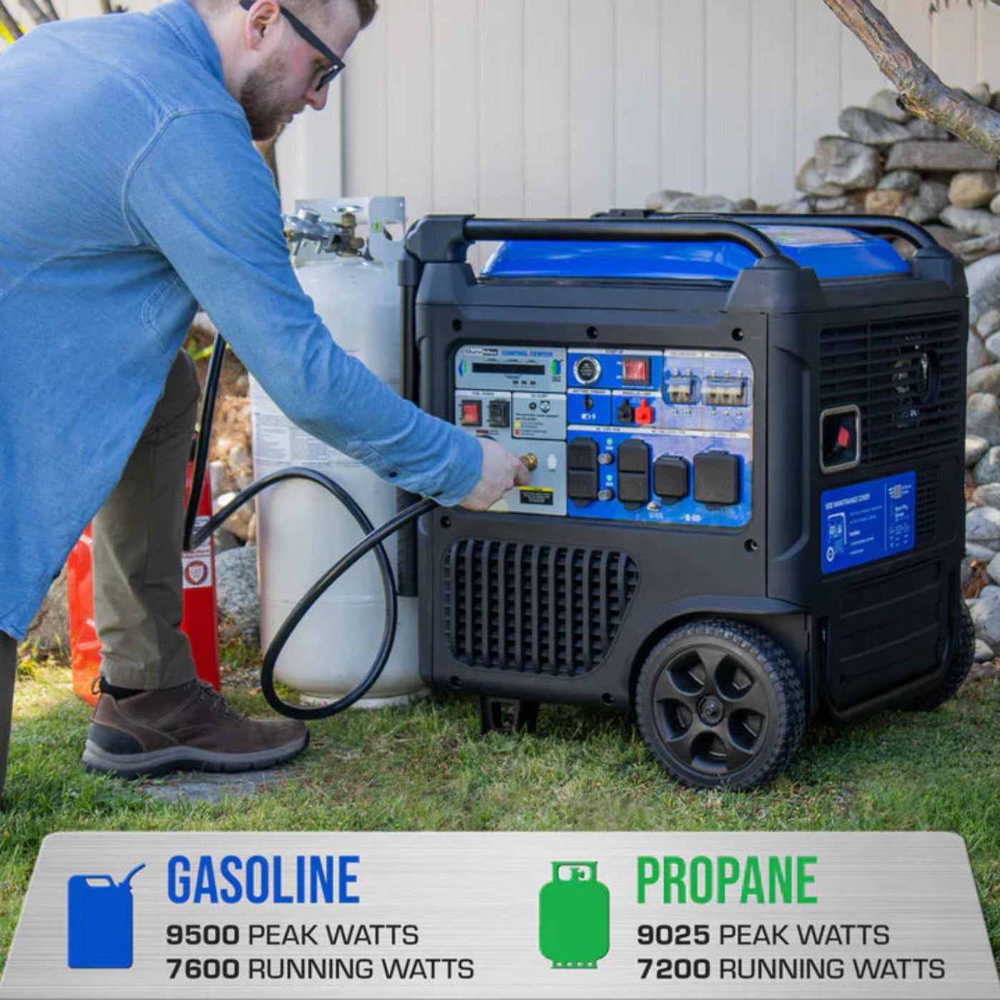 Aurora Generators DuroMax XP9500iHT 9,500 Watt Portable Dual Fuel IHT Inverter Generator w/ CO Alert - PowerGen  - USXP9500iHTA