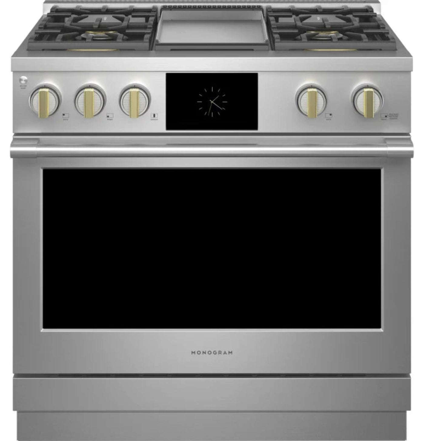 Monogram ZDP364NDTSS 36" Dual-Fuel Professional Range with 4 Burners and Griddle Stainless Steel - ZDP364NDTSS