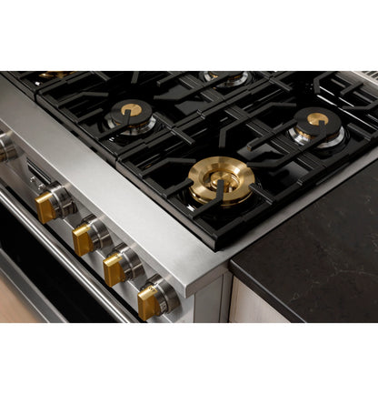 Monogram ZGP364NDTSS 36" All Gas Professional Range with 4 Burners and Griddle Stainless Steel - ZGP364NDTSS