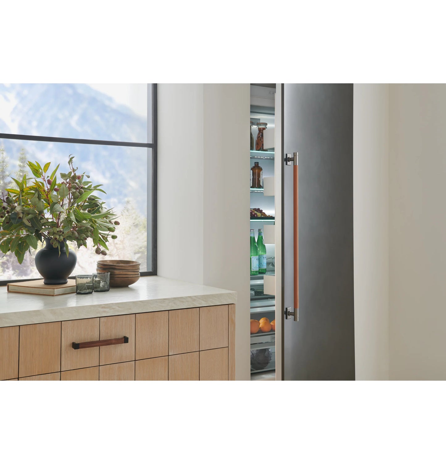 Monogram ZK1TN369VLH 36" LH Column Panel Titanium Designer Collection - ZK1TN369VLH
