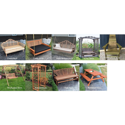 A & L Furniture 75" Twin Mattress Royal English Garden Swingbed - 466C-UNF