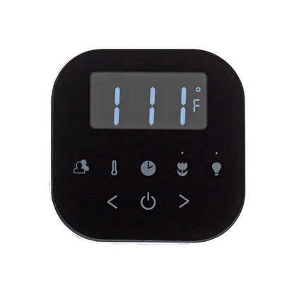 Mr. Steam AirTempo Steam Shower Control in Black with Polished Chrome - AIRTBK-PC