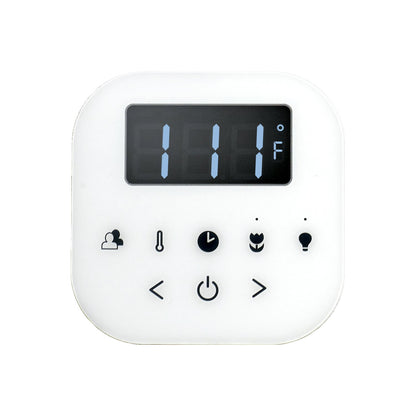 Mr. Steam AIRTWH-SB - AirTempo Steam Shower Control - White / Satin Brass - AIRTWH-SB