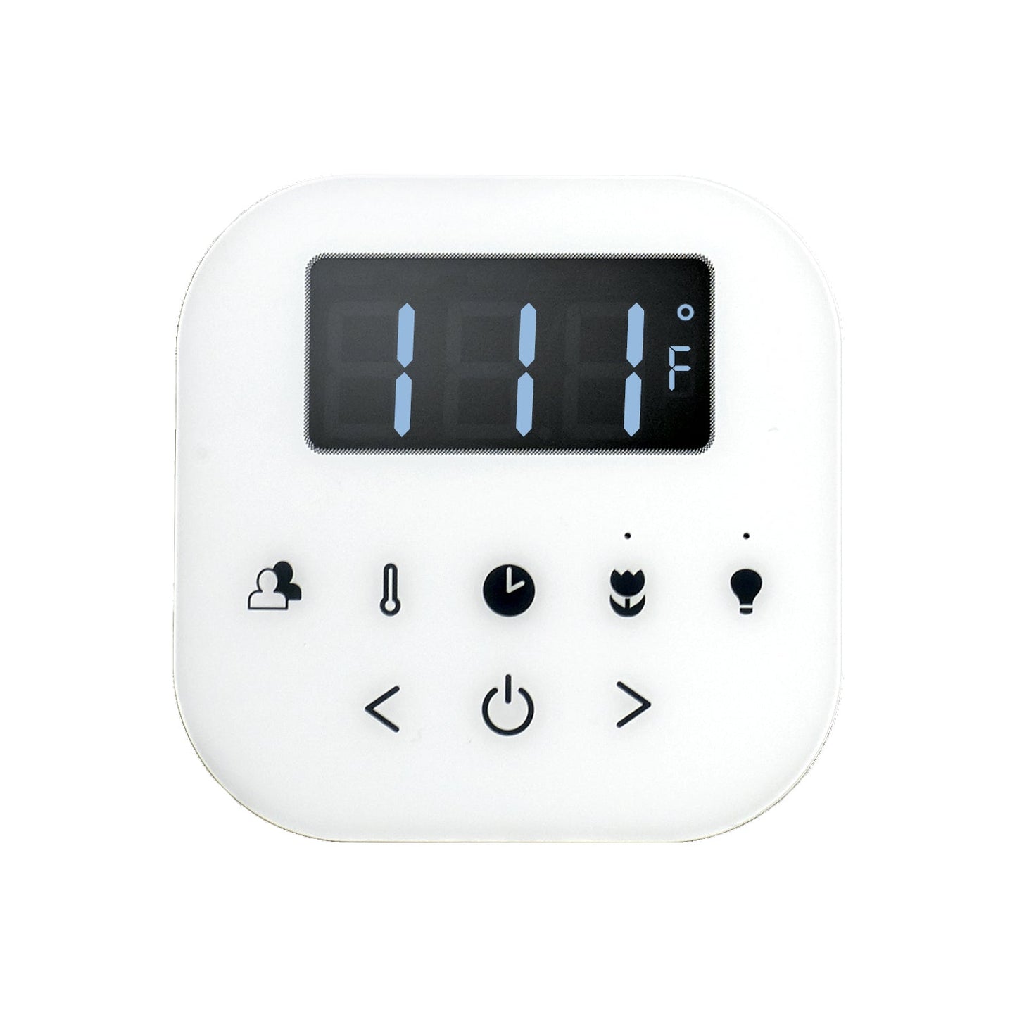 Mr. Steam AirTempo Steam Shower Control in White with Polished Nickel - AIRTWH-PN