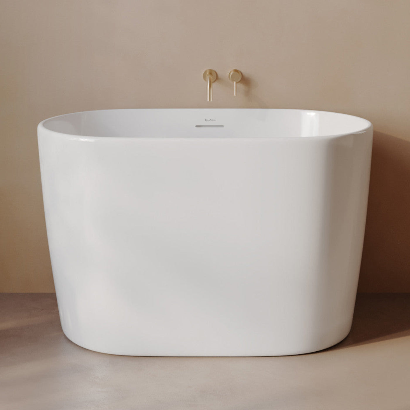 Swiss Madison Claire 43" Japanese Soaking Freestanding Bathtub in Glossy White, Drain Included - SM-FB1901GW