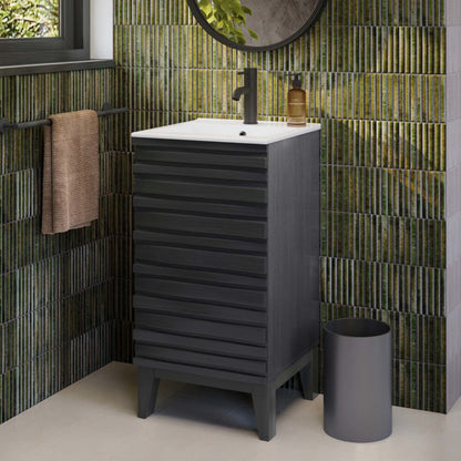 Swiss Madison Cascade 18" Bathroom Vanity in Black - SM-BV560B
