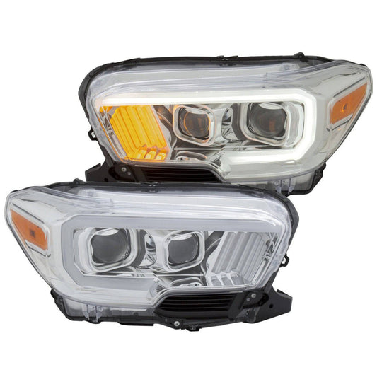 Anzo Chrome Plank Style Project Headlights - 2023-2016 Toyota Tacoma TRD Models  - ANZ111380
