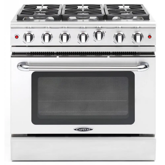 Capital 36" Precision Gas Range, 6 Sealed Burners - MCR366N