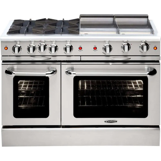 Capital 48" Culinarian Gas Range, 4 Open Burners, Griddle - MCOR484GGN