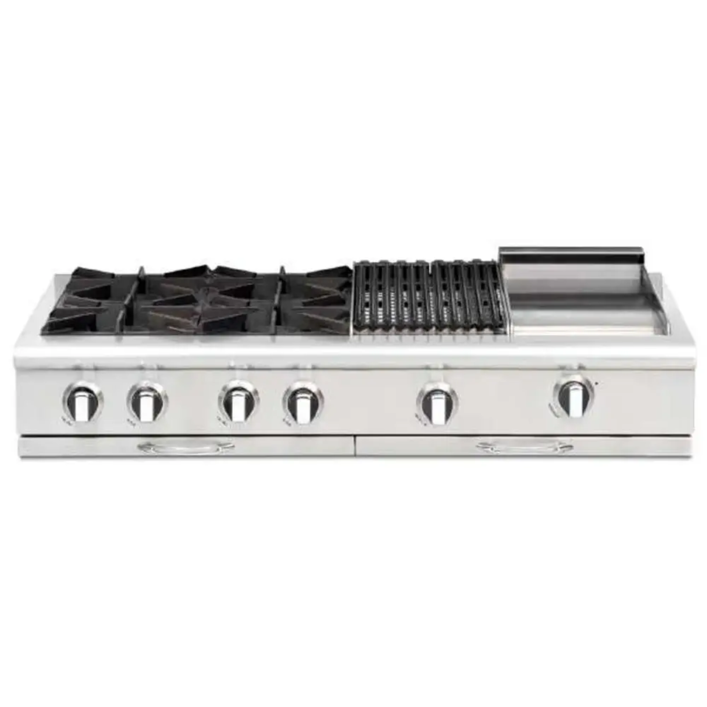 Capital 48" Culinarian Gas Rangetop, 6 Open Burners, Griddle - CGRT484G2N