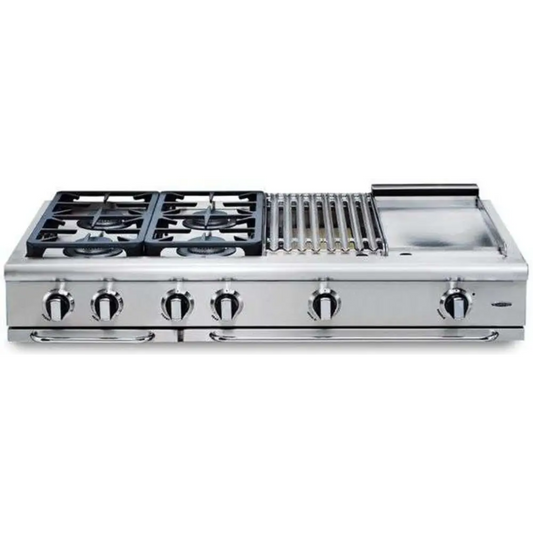 Capital 48" Precision Gas Rangetop, 4 Sealed Burners, Griddle - GRT484GN