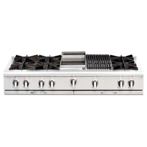 Capital 60" Culinarian Gas Rangetop, 8 Open Burners, Griddle - CGRT604G4N