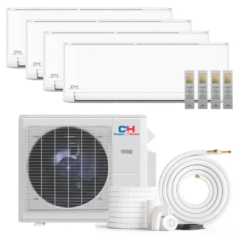 Cooper & Hunter Olivia 28,000 BTU 4-Zone 6k+6k+6k+6k Wall Mount, 230V, R454B - Ductless Mini Split Air Conditioner Heat Pump