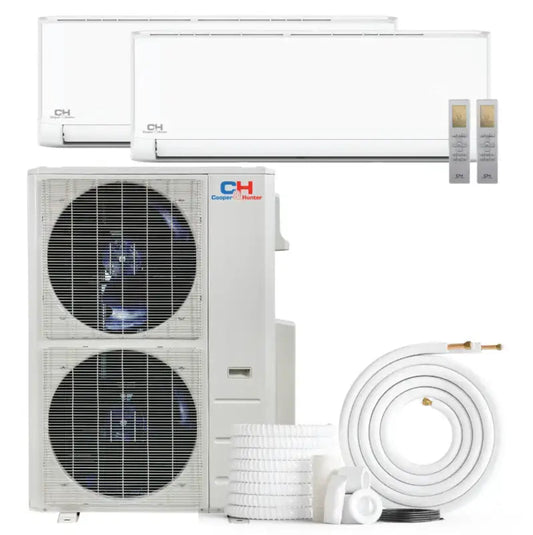 Cooper & Hunter Olivia 48,000 BTU 2-Zone 9k+36k Wall Mount, 230V, R454B - Ductless Mini Split Air Conditioner Heat Pump - CH-R48MES-230VO/M09WM+M36WM-NO/NO
