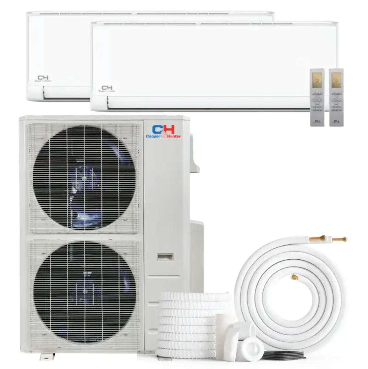 Cooper & Hunter Olivia 48,000 BTU 2-Zone 9k+36k Wall Mount, 230V, R454B - Ductless Mini Split Air Conditioner Heat Pump - CH-R48MES-230VO/M09WM+M36WM-NO/NO