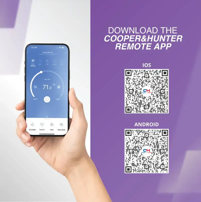 Cooper & Hunter Olivia 60,000 BTU 3-Zone 6k+12k+36k Wall Mount, 230V, R454B - Ductless Mini Split Air Conditioner Heat Pump